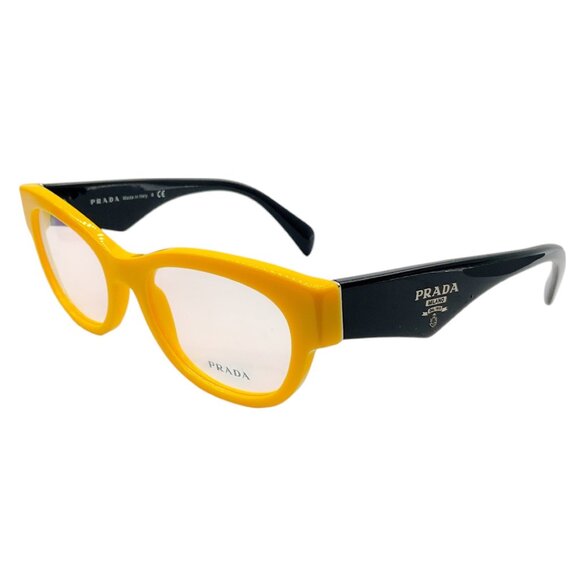 Prada Yellow / Black Plastic Frame Optical RX Eyeglasses - Picture 3 of 10